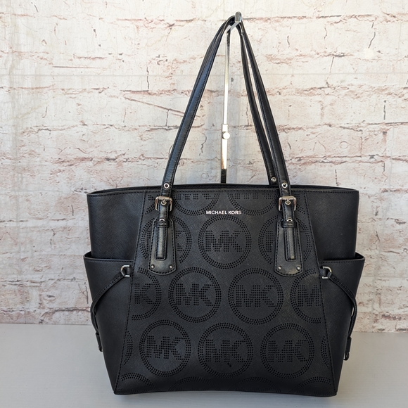 Michael Kors Handbags - Michael Kors Perforated Black Tote